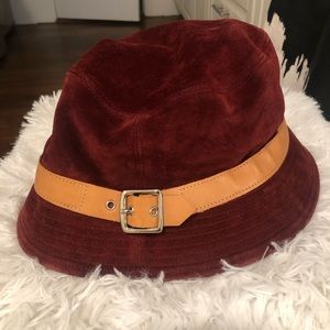 Coach leather bucket hat